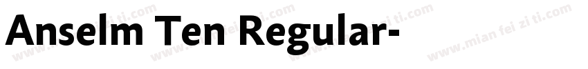 Anselm Ten Regular字体转换